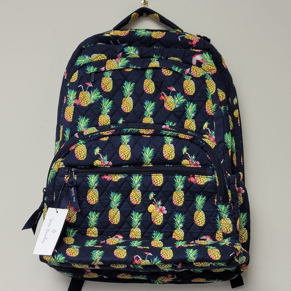 New Vera Bradley Toucan Party Pineapple Essential Large Backpack - Picture 8 of 8